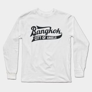 Stylish Bangkok Lettering Long Sleeve T-Shirt